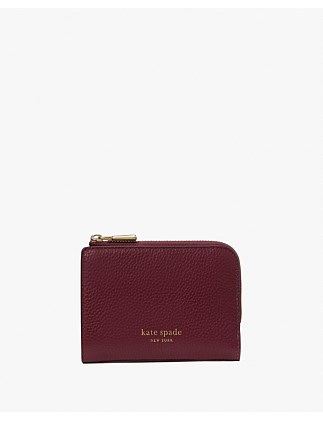 Ava Colorblocked Pebbled Leather Zip Bifold Wallet