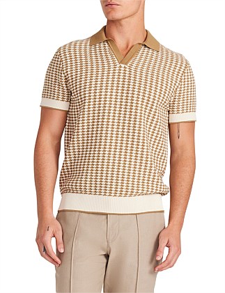 DUO TONE COTTON KNIT POLO