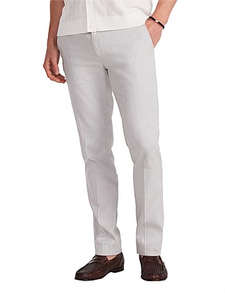 STRETCH LINEN COTTON PANTS