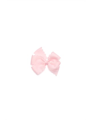 SCALLOP GROSGRAIN BOW