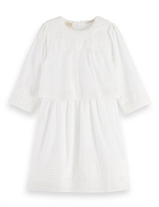 Broderie jacquard dress