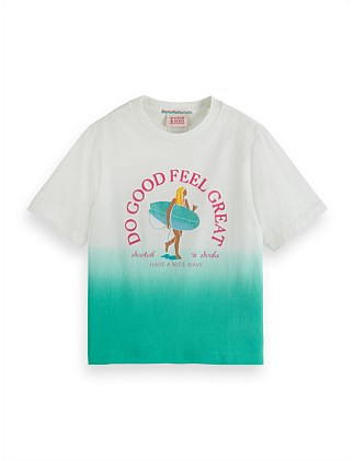 Relaxed dip dye artwork Tshirt