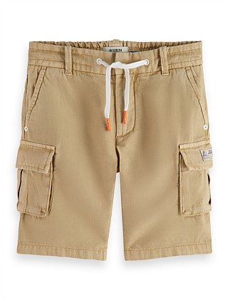 Longer - linen cargo shorts