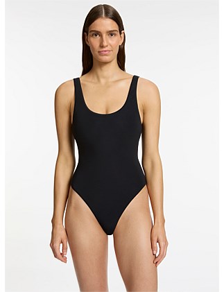 Jetset Scoop Neck High Leg One Piece Swimsuit