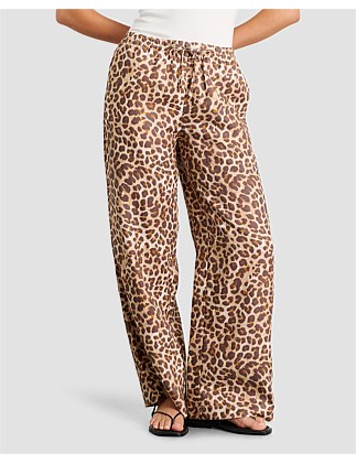 LEOPARD LINEN PANT