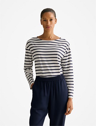 Australian Cotton Stripe Long Sleeve T-shirt