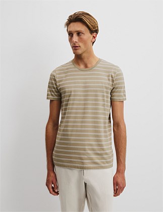 Pima Stripe Crew T-Shirt