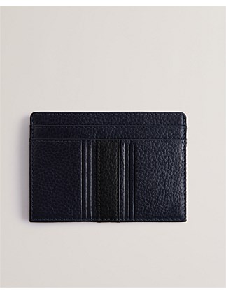 EVET STRIPED LEATHER CARDHOLDER