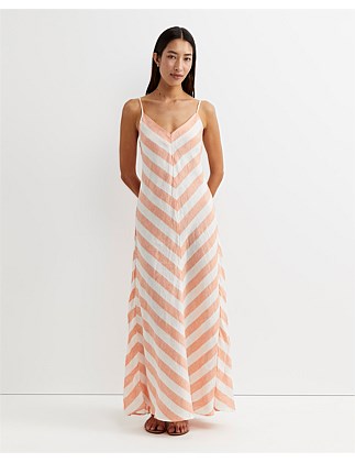 CALLIE STRIPE SLIP DRESS