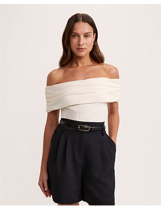 SABINE SHORT SLEEVE OFF SHOULDER TOP