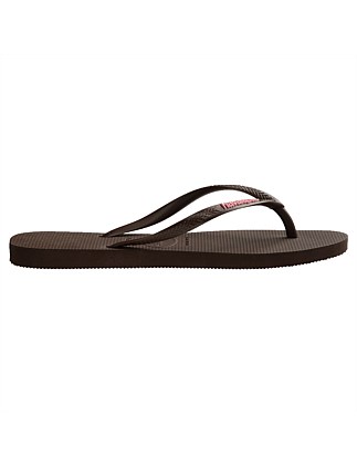 WOMEN'S SLIM RUBBER LOGO SANDAL