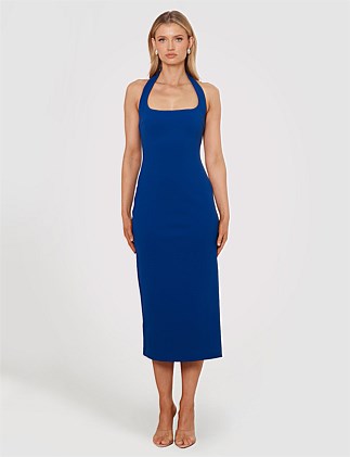 NIKOLAI HALTER MIDI DRESS