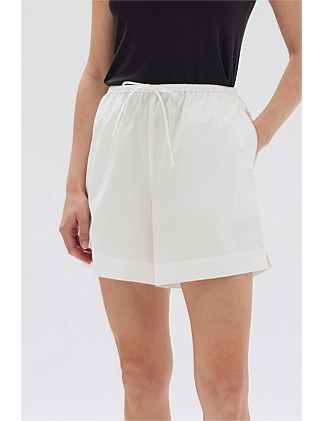 Philipa Poplin Short White