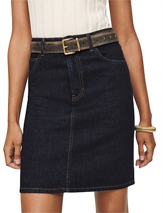 Mona Mid Rise Denim Mini Skirt