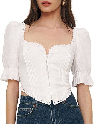 Simmie Linen Top