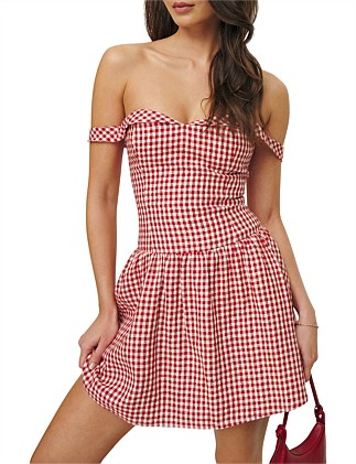 Sora Linen Check Mini Dress