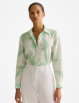 Brushstroke Linen Classic Shirt