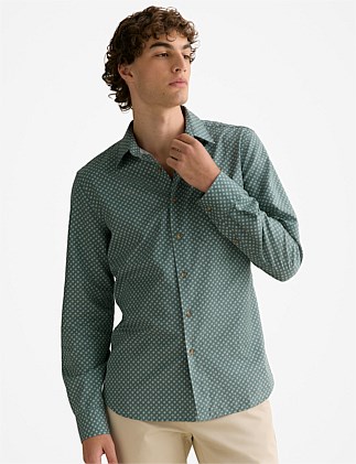 Tailored Fit Etch Print Short Sleeve Shirt