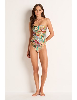 RUCHED BANDEAU ONE PIECE