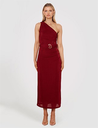 KYLE ONE SHOULDER MIDI DRESS