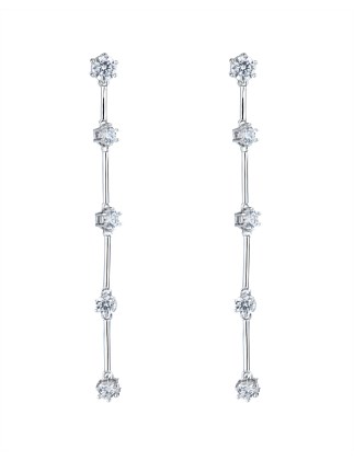 CRYSTAL LINK DROP EARRINGS