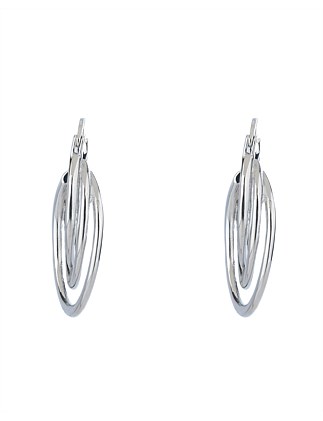 TRIPLE STRAND HOOP EARRINGS