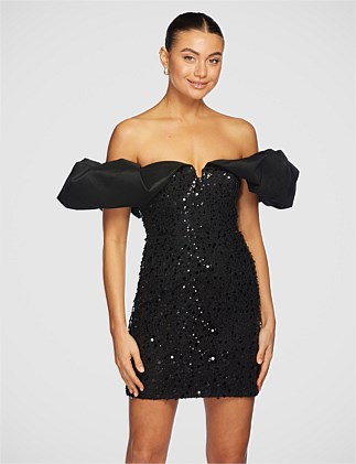 JAYMIE OFF SHOULDER MINI DRESS