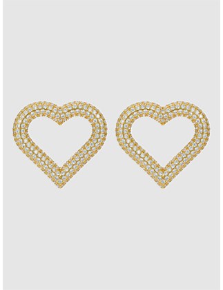 HARTIA HEART STUD EARRINGS