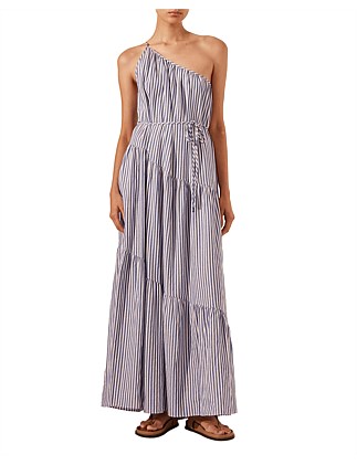 Yasmine One Shoulder Tiered Maxi Dress