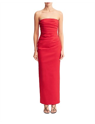 Lani Strapless Draped Maxi Dress