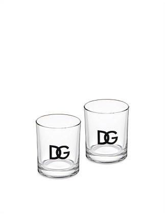 DG LOGO SET 2 WATER GLASSES