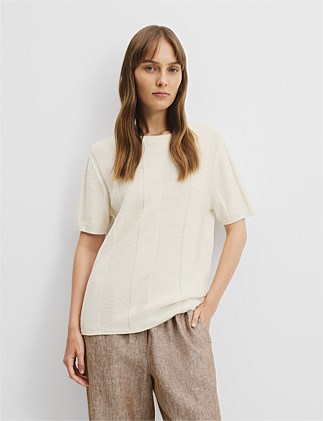 Organically Grown Cotton Linen Knit T-Shirt