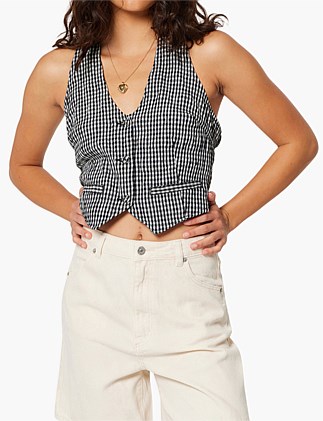 HALTER VEST GINGHAM