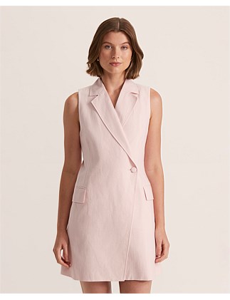 SIENNA LINEN VEST DRESS