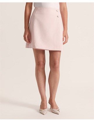 SIENNA LINEN WRAP MINI SKIRT