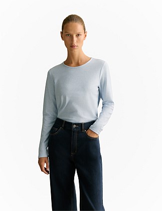 Cotton Ottoman Marle Long Sleeve T-shirt