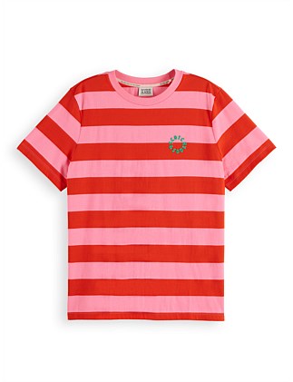 Regular Fit Striped Organic Cotton T-Shirt