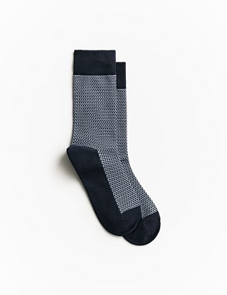 Contrast Stitch Crew Sock