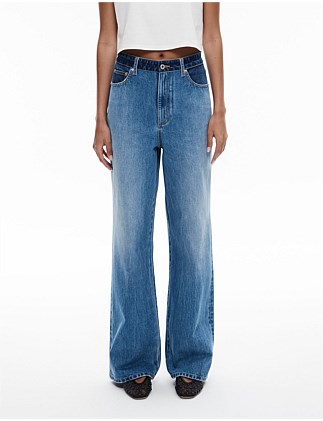 Contrast Waistband Jean