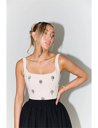 THE ULTIMATE MUSE EMBELLISHED CORSET TOP