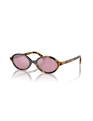 Oval HAVANA DARK PINK MIRROR SILVER INT Sunglasses