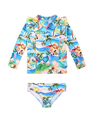 SOUTH PACIFIC FRILL RASHIE SET