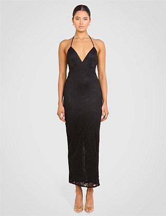 FERRIS LACE HALTER MAXI DRESS