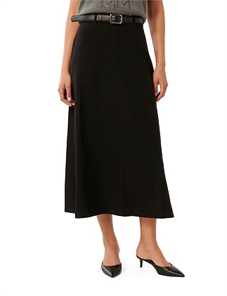 CECILE BELTED MIDI SKIRT