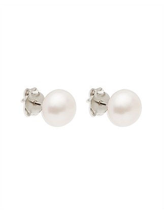 FLOATING ON AIR PEARL STUD EARRINGS 8MM