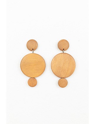 BERNICE WOODEN EARRINGS