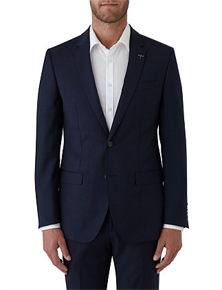 NOTCH LAPEL TWILL SUIT JACKET