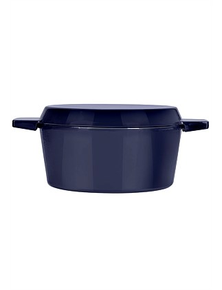 @FRENCH OVEN GRILL DUO GLOSS 28CM/6.5L MIDNIGHT BLUE