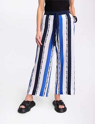 RELAXED VISCOSE STRIPE PANT