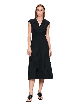 TWILL MEMORY MIDI DRESS